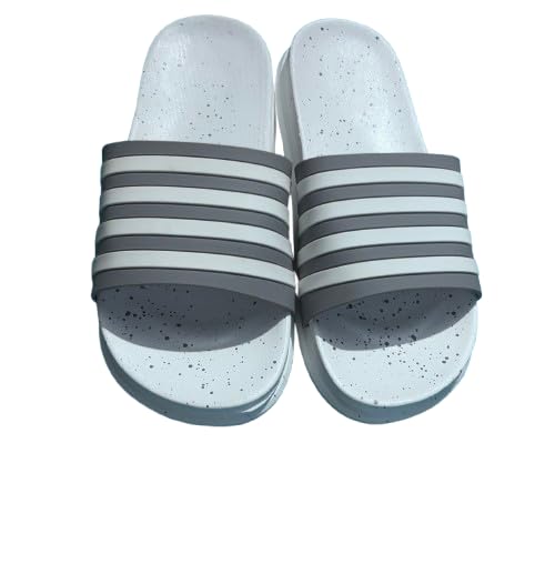 New Modal Men's Stylish Slide Sandals, Speckled White and Gray Medium, Size- 7-image-31