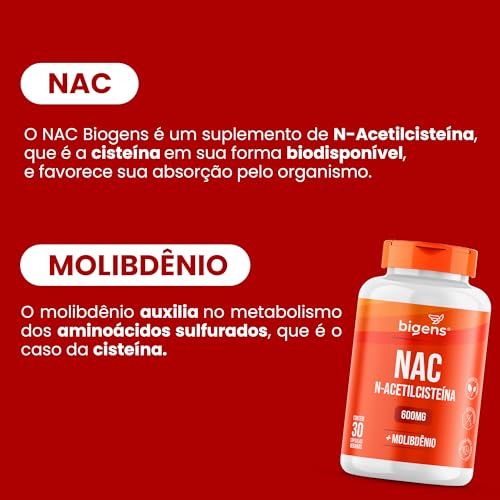 NAC N-acetilcisteína 600mg, 30 cápsulas veganas, Biogens