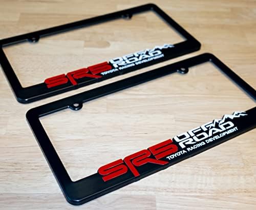 SR5 Off Road License Plate Frames Toyota Racing Development 3D Letter Frame Brackets (1-Pair)