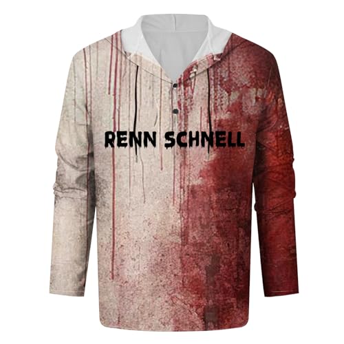 Disfraz de Halloween para hombre, camisa divertida con estampado de sangre, disfraz, Halloween, hombre, horror, estampado sangriento, camisa de Halloween, disfraz de Halloween, amarillo-1, L