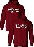 Mixcept Beste Freunde Pullover für Zwei Mädchen Best Friends Hoodie BFF Pullover Sister Kapuzenpullover Damen Pulli Geburtstagsgeschenk 1 Stück-Rot-Best-M