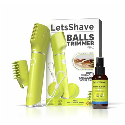 Image of LetsShave Trimmer for Men Private Parts, Skin Safe 'R' Blades + 1 Groin Area Mist, 90 Min Runtime & Water Proof, Pubic Hair Remover for Man, Body Groomer, Groin Trimmer Pro
