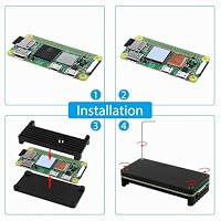 GeeekPi Case Kit for Raspberry Pi Zero 2 W/Zero W,with RPi Zero 2 W Aluminum Case,20Pin GPIO Header,Micro USB to OTG Adapter,HDMI Cable,Raspberry Pi Zero Copper Heatsink,ON/Off Switch Cable (Black) – Ansicht 7