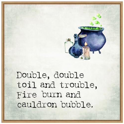 Amanti Art Framed Canvas Wall Art 30x30 Double Double Cauldron Portfolio, Framed Wall Art Canvas, Holidays Artwork, Modern Decor, Large Poster Painting for Living Room, Bedroom,