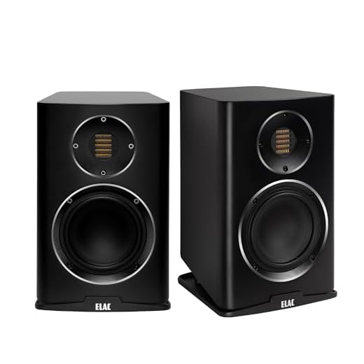 ELAC Carina Bookshelf Speakers with Jet Tweeter, Space-Saving Power Sound Home Speaker, Pair of Bookshelf Speakers, Satin Black