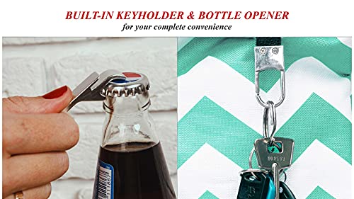 SHYLERO Beach Bag and Pool Bag. Has Airtight Pouch, Key Holder. Beach Tote is Zippered, Waterproof (IP64) - L22xH15xW6 - Image 6