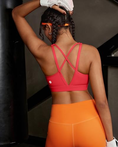 Image of RUNNING GIRL High Impact Sports Bras for Women, High Support Running Sports Bra Moulded Cup Strappy Sports Bras