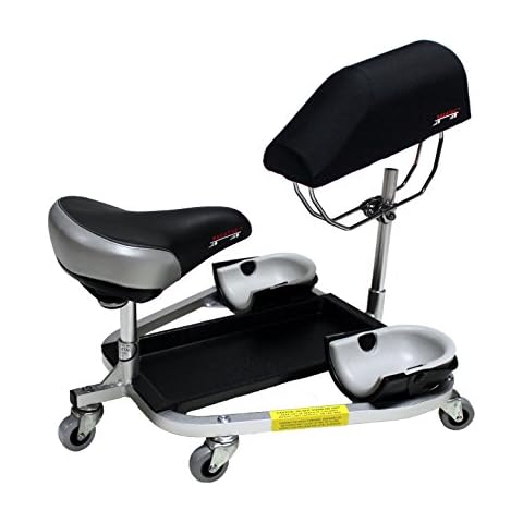 Racatac Kneeling/Sitting Creeper w/3" Casters & Chest Support, Black Cover