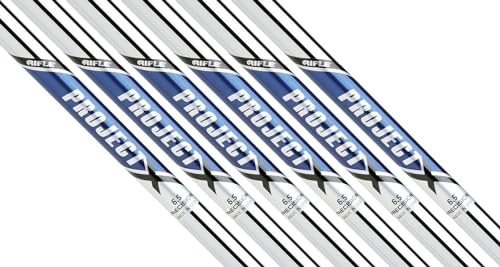 Project X 6.5 X-Stiff Flex Steel Iron Golf Shafts 5-PW, Set of 6 Shafts - .355 Taper Tip, Chrome