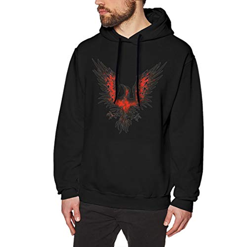Image of Viplili Alter Bri-dge Black-bird Mens Hoodie Sweatshirt Pullover Long Sleeve Black