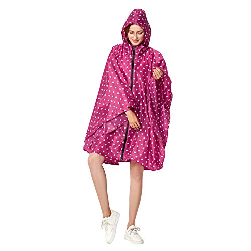 Anyoo Léger Imperméable Respirant Ripstop Poncho avec Capuchon pour Les activités de Plein air