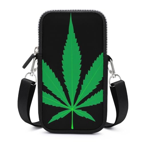 Pochette téléphone feuilles vertes pour garder les mains libres lors de vos balades