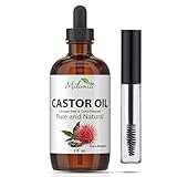 Castor Oil 60ml (2oz) Extra Strength, Unrefined. Pure and Natural- Eyelash wand tube