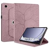 Succtopy Hülle für Samsung Galaxy Tab A9+/A9 Plus 11 Zoll 2023 SM-X210/X215/X216 PU Leder 360°Drehbar Multi-Winkel Lederhülle mit Standfunktion & Stifthalter Schutzhülle Galaxy Tab A9+ Rose Gold