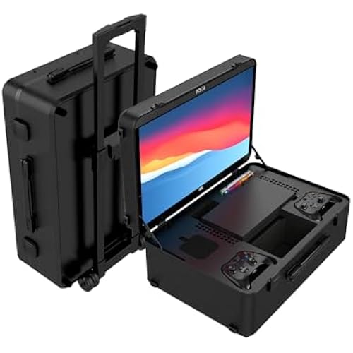 POGA SLY Console Travel Case w/ Monitor Compatible w/ Xbox Series X - Black