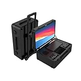 POGA SLY Xbox Series X Premium Portable Console Travel Case included Trolley and 24'' AOC Gaming Monitor, Black