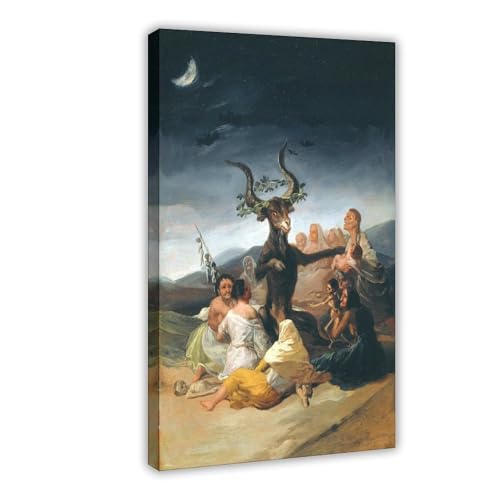 Impression toile Witches of Sabbath de Goya decoration artistique premium
