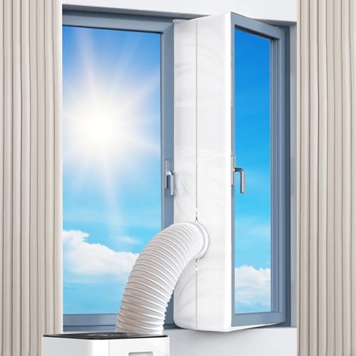 Fensterdichtung für Klimaanlage, 400 cm weiß - Ohne Bohren! Universal für mobile Klimageräte & Ablufttrockner an Kipp-, Dreh- & Dachfenstern