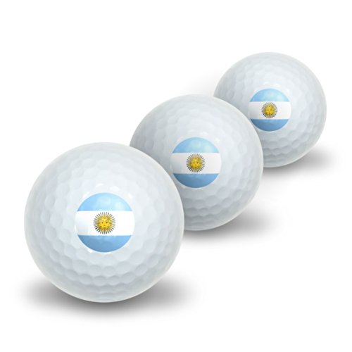GRAPHICS & MORE Argentina Flag Novelty Golf Balls 3 Pack