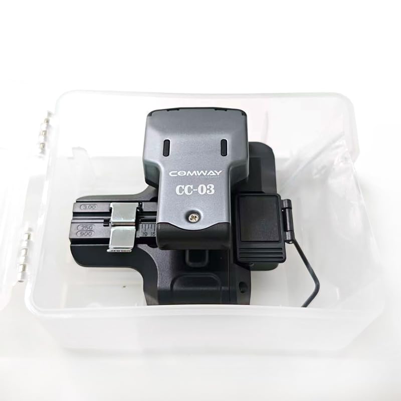 COMWAY CC-03 - Cuchilla de fibra óptica totalmente automática, cortador de fibra óptica de un solo paso, herramienta de corte de cables