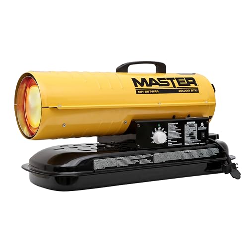 Master 80,000 BTU Battery Operated Kerosene/Diesel Forced Air Heater with Thermostat (MH-80TBOA-KFA)