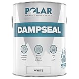 Polar Damp Seal Paint - 2.5L, White - Primer & Topcoat for Indoor Walls & Ceilings - Mould Resistant Stain Blocker Paint - Quick Drying for Wood, Plaster, Cement and Stone - Satin Finish