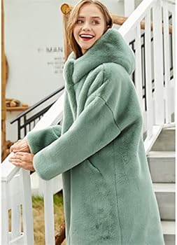 Winter Luxe Faux Fox Bontjas Slanke Lange Roze Rood Blauw Faux Fur Jas Dames Nepbontjassen - ROOD,XL