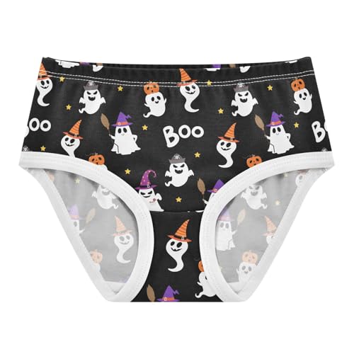 Little Girl Underwear Toddler Panties Kids Undies Halloween Ghost Soft Cotton Briefs 2T-8Y