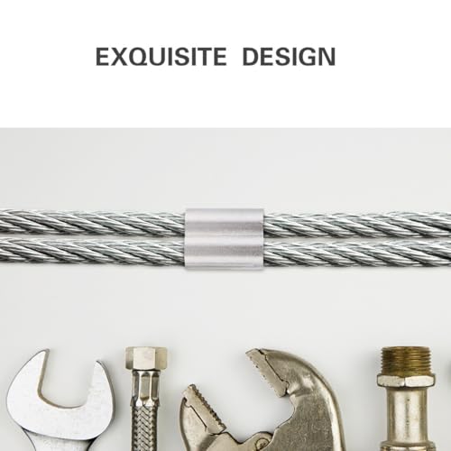 Abrazaderas de cable de acero resistente con doble clips de aluminio 320 piezas 3