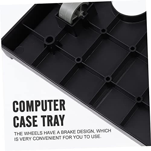 Soporte móvil para CPU con ruedas, elevador para torres de escritorio, ideal para setups de juegos y disipación de calor miniatura 6