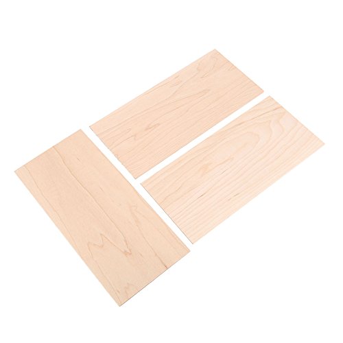 3 Stücke Gitarren Furnier Ahornholz Rechteck Gitarren Kopfplatte Handarbeit Material DIY Teil für Gitarrenbauer