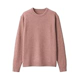 無印良品 紳士 洗えるウールミドルゲージクルーネックセーター メンズ AAD05A4A ライトピンク 紳士M