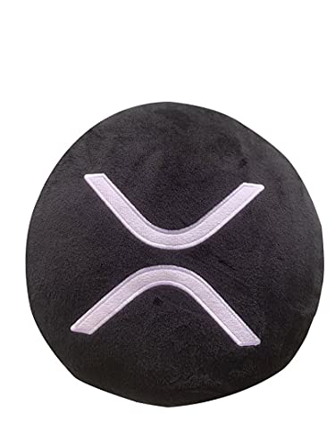 Ripple Pillows - Embroidered Round Stuffed Plush Crypto Pillow by BlockCraft.Shop XRP Plush XRP Pillow