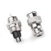 GX16 2 Pins Panel Metal Mount Circular Metal Aviation Connector Adapter Male Female Plug Socket with Waterproof Cap (10 Pcs)