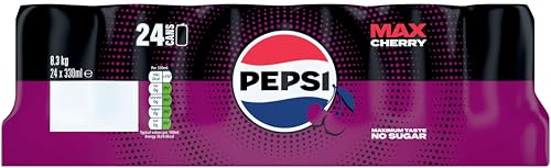 Pepsi Max Cherry No Sugar Cola Cans 24 x 330ml - 8