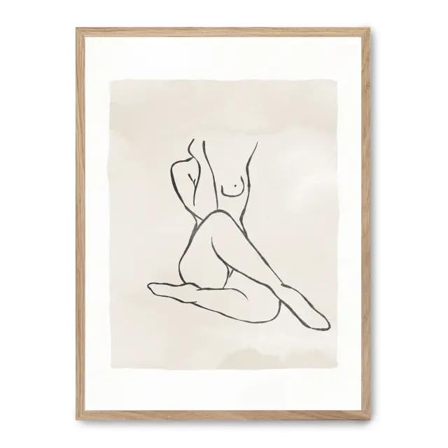 Cuadro Woman Line Art XIII poster moderne décoration murale visage abstrait