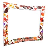 Mejora las fotos grupales: el marco inflable para está diseñado para adaptarse a varias personas, lo que lo convierte en accesorios para fotomatón de acción de gracias y accesorios para fotomatón de cosecha, marco de fotos inflable de pvc, accesorios para fotos de acción de gracias