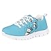 GIFTPUZZ Kids Youth Athletic Fashion Sneaker Running Shoe Panda Blue Boys Girls Comfort Lightweight Lace Up Walking Sneakers Air-mesh Breathable Athletic Sports Shoes Daily 13