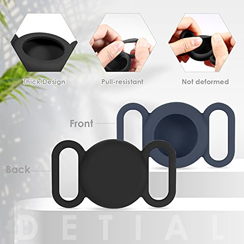 Coleira de cachorro AirTag, capa de silicone para localizador de rastreamento GPS, capa protetora co