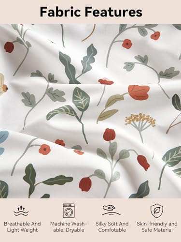 Image of TILLYOU Baby Crib Sheets for Boys Girls, Super Soft Toddler Bed Sheets, 2 Pack Sheets for Standard Crib Mattress 28x52in, Forest Floral