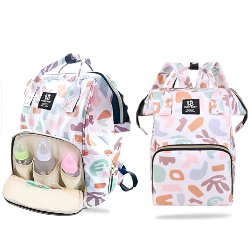 Image of BEMBIKA Diaper Bags For Mom And Dad Kids Diaper Bags For Travel Backpack With Small Bottle Pouch For Multi-Function Waterproof And Large Capacity-(Multi Color)