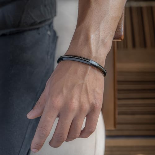 Image of Mesmerize Om Namah Shivay Bracelet for Men, Stainless Steel Spiritual Kada, Waterproof and Hypoallergenic Hindu Religious Jewelry, 6 months warranty.
