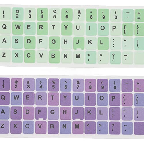 2 pegatinas de letras en PVC para teclado inglés miniatura 5