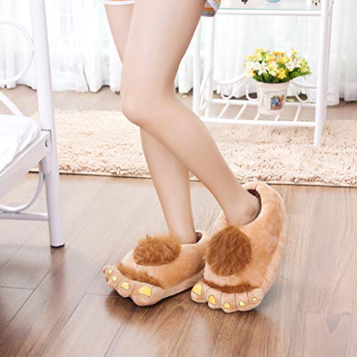 NEWMIND Furry Adventure Chinelos Chinelo Sapatos de Pelúcia Novidade Unisex Costume