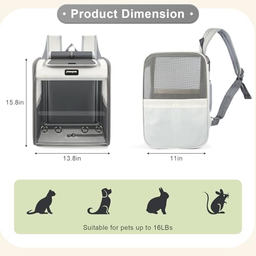 image for gzxiaoqi Cat Carrier Backpack, Large Pet Carrier Backpack, Cat Travel 