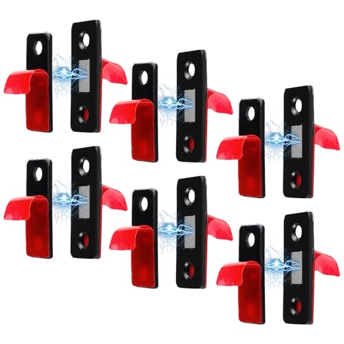 6 Pièces Aimant pour Porte de Placard Autocollant Puissant,Ultra-Fine Loqueteau Magnétique,Aimant Plat Petits pour Portes de Meubles, Portes Coulissante,...