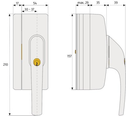 ABUS Verrou de Poignée de Fenêtre FO400A AL0145 - Sécurité de Fenêtre avec Serrure Supplémentaire et Alarme, à Verrouillage Identique - Niveau de Sécurité 10 - 33271 - Blanc