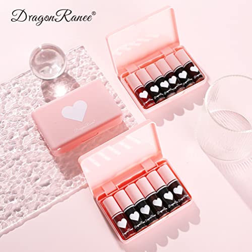 6 Colors Lip Tint Stain Set, Blibling Korean Lip Gloss Lip Tint Stain Plumping Mini Liquid Lipstick, Multi-Use Lip And Cheek Tint, Long Lasting Non-Stick Cup Waterproof, High Pigment, Vivid Color, Lip Tint Makeup #TOP5