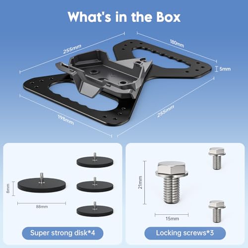 WXPSKY Starlink Mini Magnetic Mount, 320LBS Starlink Mini X Mount – Aluminum Starlink Mini Magnetic Roof Mount for Car Truck RV Boat – Secure Starlink Mini Mount for High-Speed Driving Black by WXPSKY - Image 7