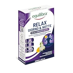 Equilibra Integratori Alimentari, Relax Giorno E Notte, Integratore A Base Di Estratti Vegetali Per Contribuire Al Rilassamento, Con Passiflora, Camomilla E Valeriana, 50 Compresse